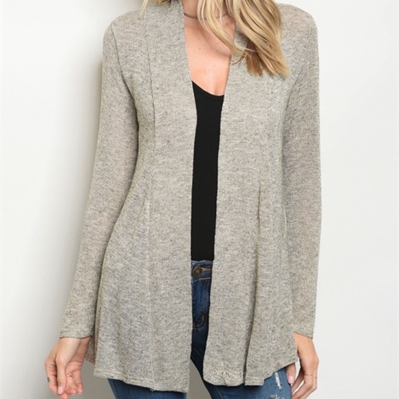 SALES ❗️Grey Gold Metallic Cardigan Sweater - Picture 4 of 5